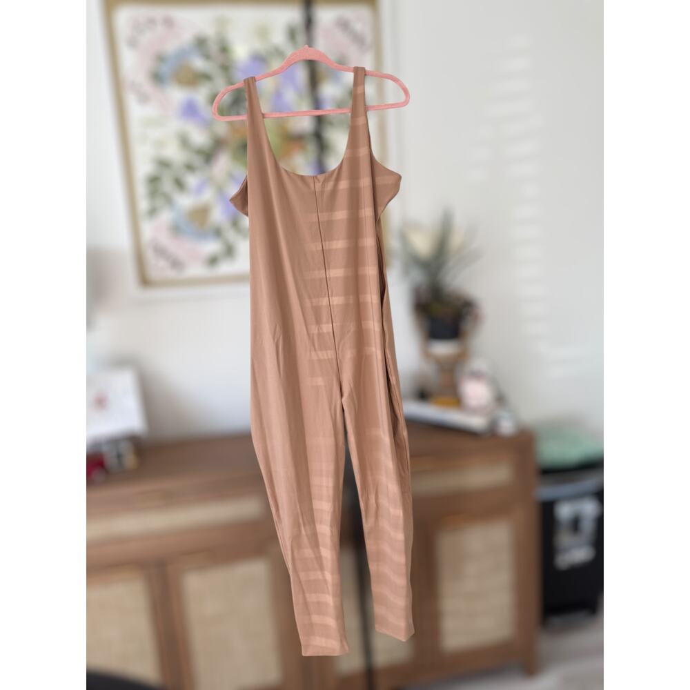 NWT SKIMS All-In-One Shine Square Neck Tank Catsuit Bodysuit Nude Womens Size 4X